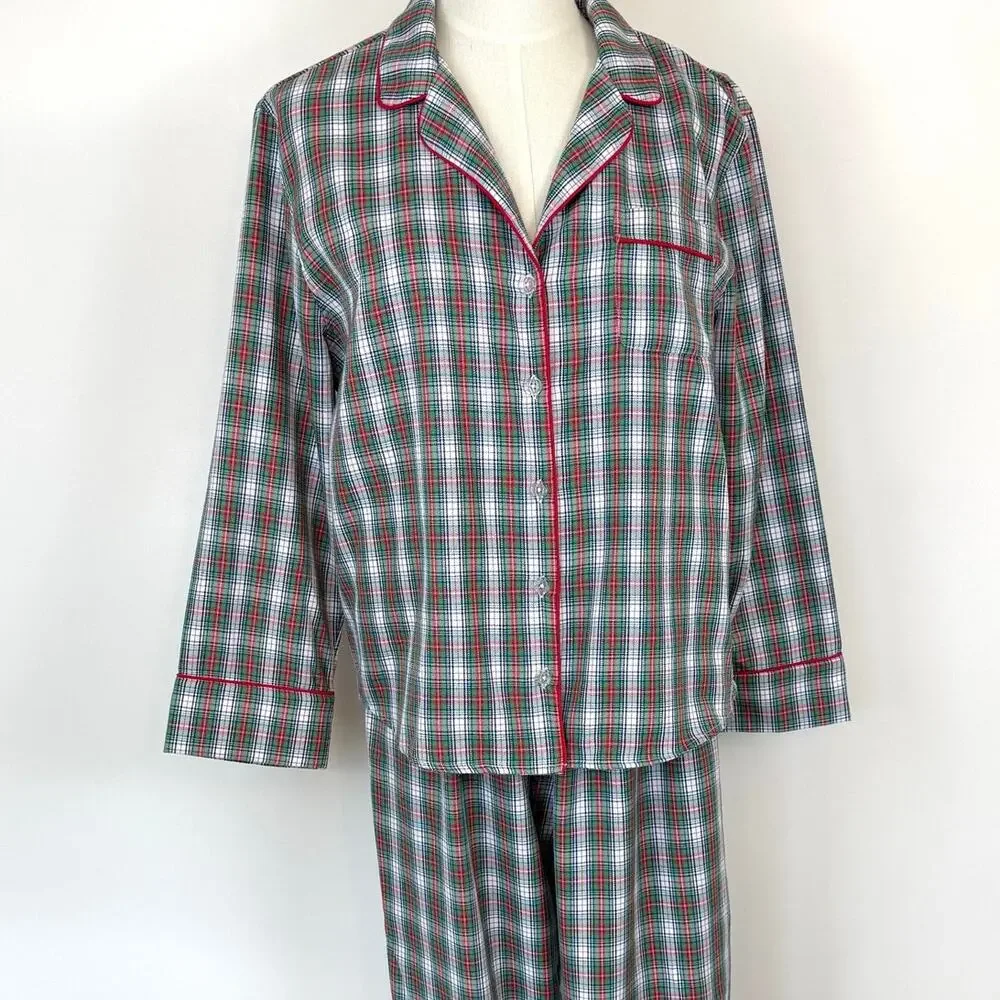 TBBC Beaufort Bonnet Matching Pajama Set Plaid Flannel XXL Sleep Loungewear PJs